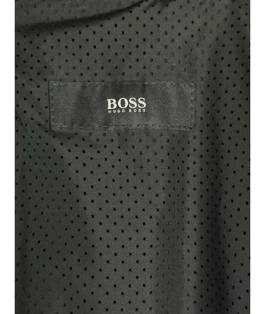 HUGO BOSS Черный полиэстеровый тренч / плащ, фото 3
