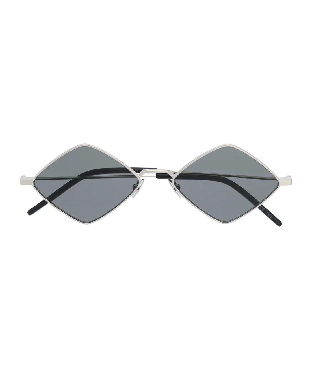 SAINT LAURENT Черные металлические солнцезащитные очки, фото 5