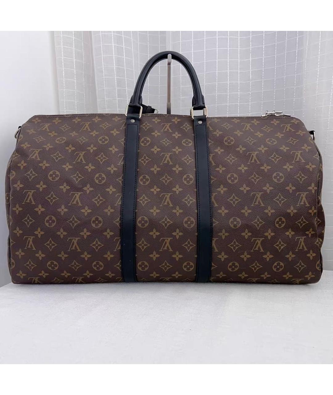 LOUIS VUITTON Коричневая кожаная дорожная/спортивная сумка, фото 2
