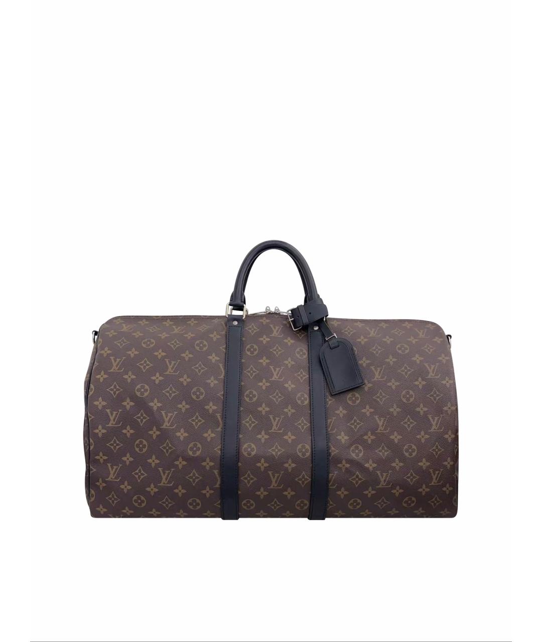 LOUIS VUITTON Коричневая кожаная дорожная/спортивная сумка, фото 1