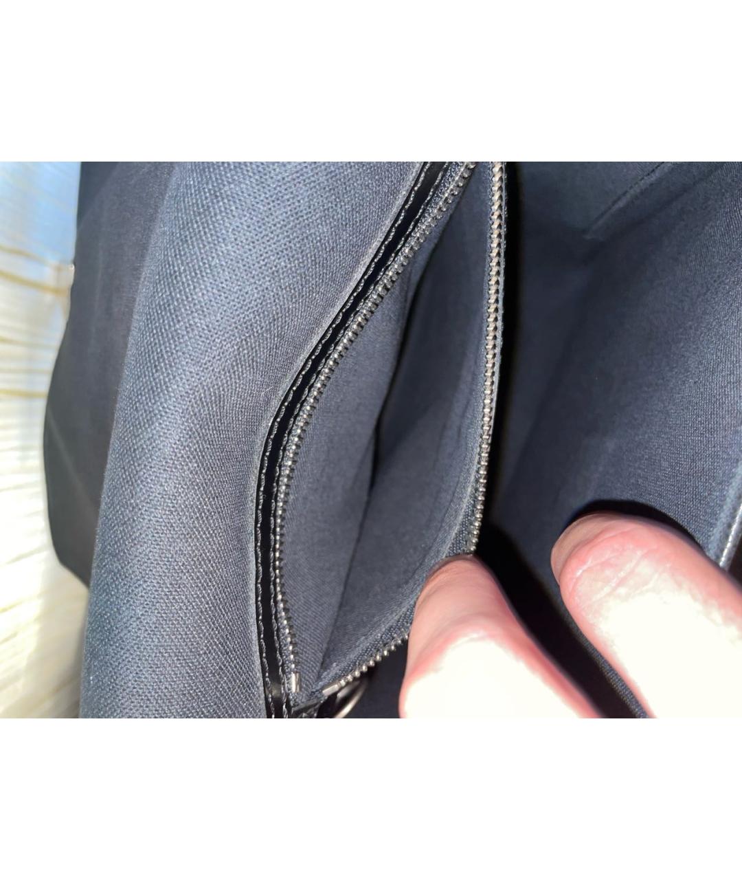 LOUIS VUITTON Черная кожаная сумка на плечо, фото 6