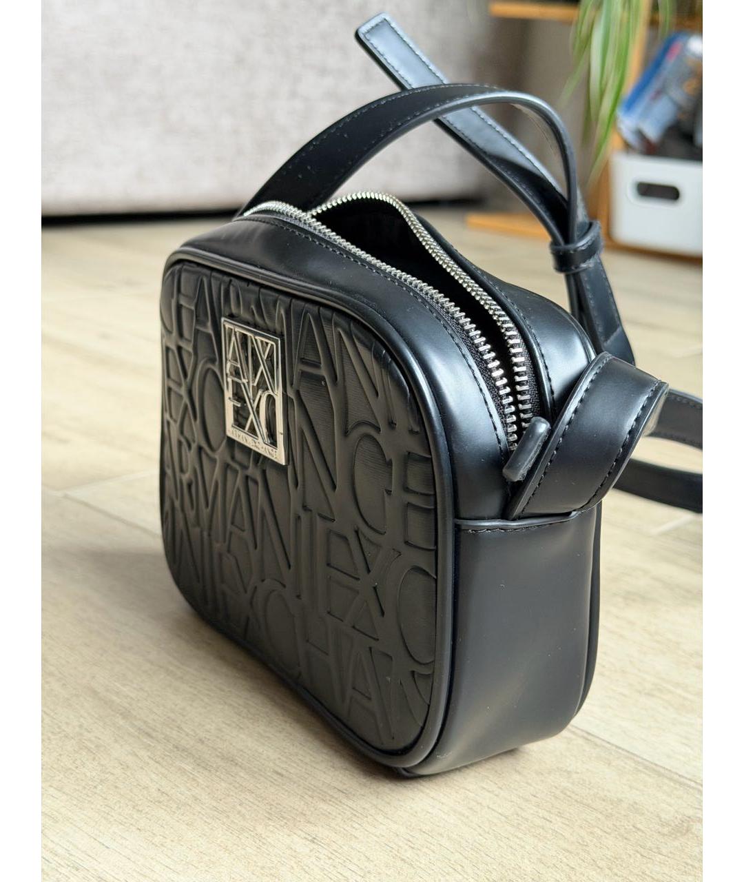 ARMANI EXCHANGE Черная сумка через плечо из искусственной кожи, фото 3