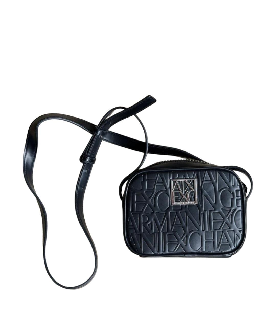 ARMANI EXCHANGE Черная сумка через плечо из искусственной кожи, фото 1