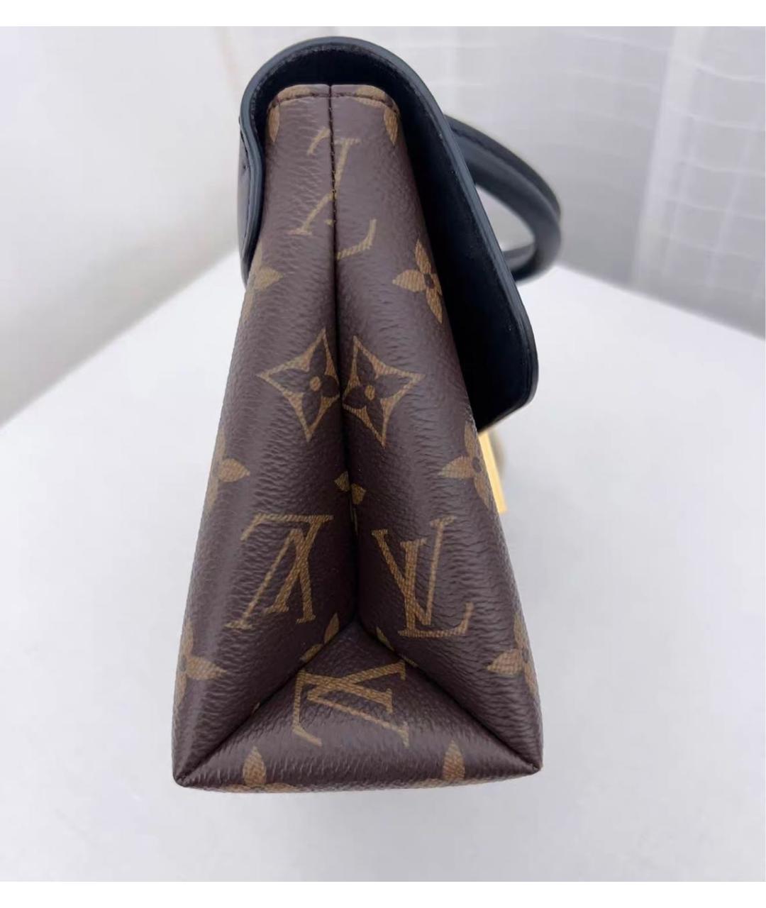 LOUIS VUITTON Черная кожаная сумка через плечо, фото 4