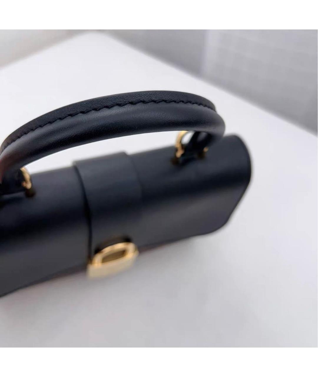 LOUIS VUITTON Черная кожаная сумка через плечо, фото 6