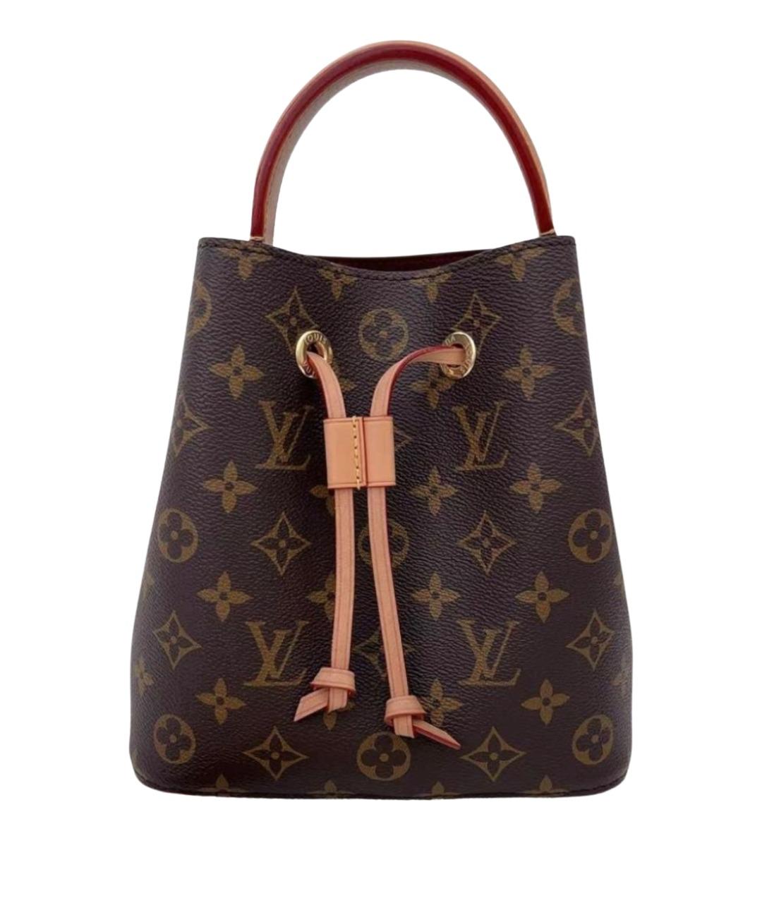 LOUIS VUITTON Коричневая кожаная сумка через плечо, фото 1