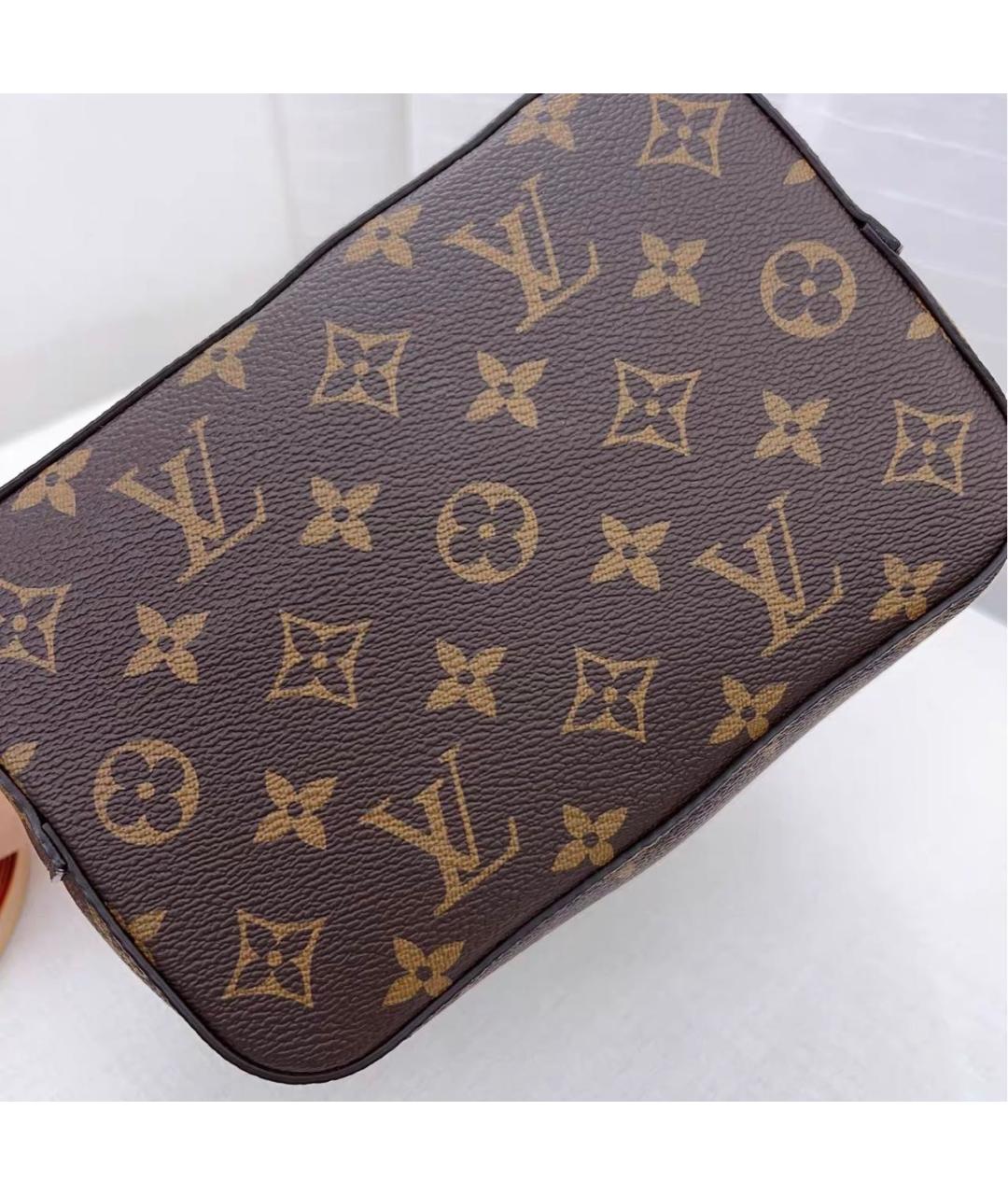 LOUIS VUITTON Коричневая кожаная сумка через плечо, фото 3