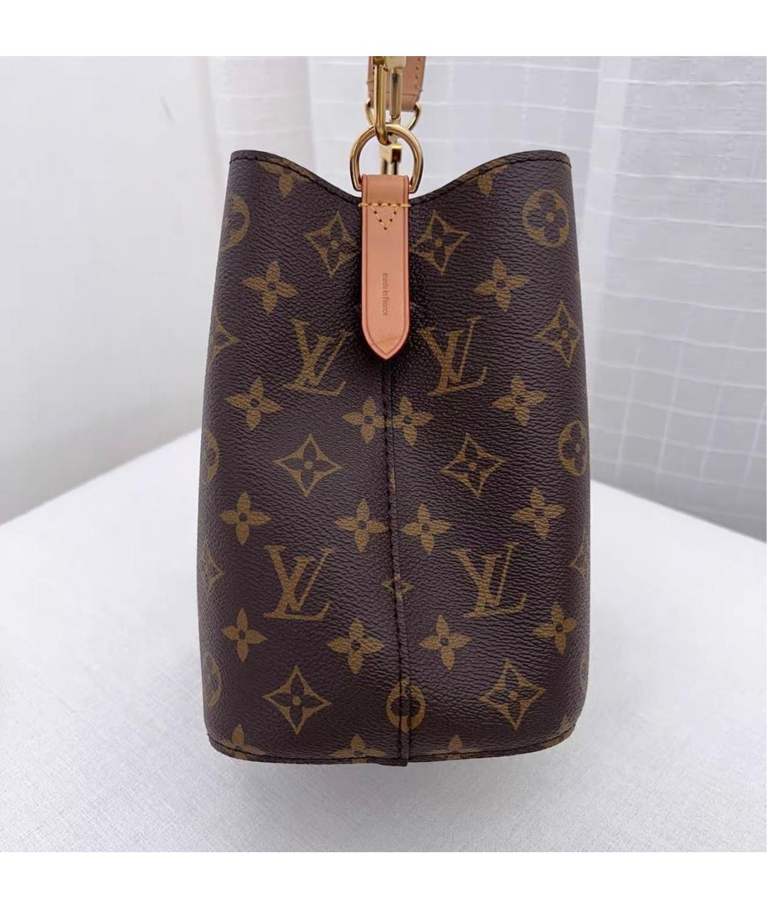 LOUIS VUITTON Коричневая кожаная сумка через плечо, фото 4