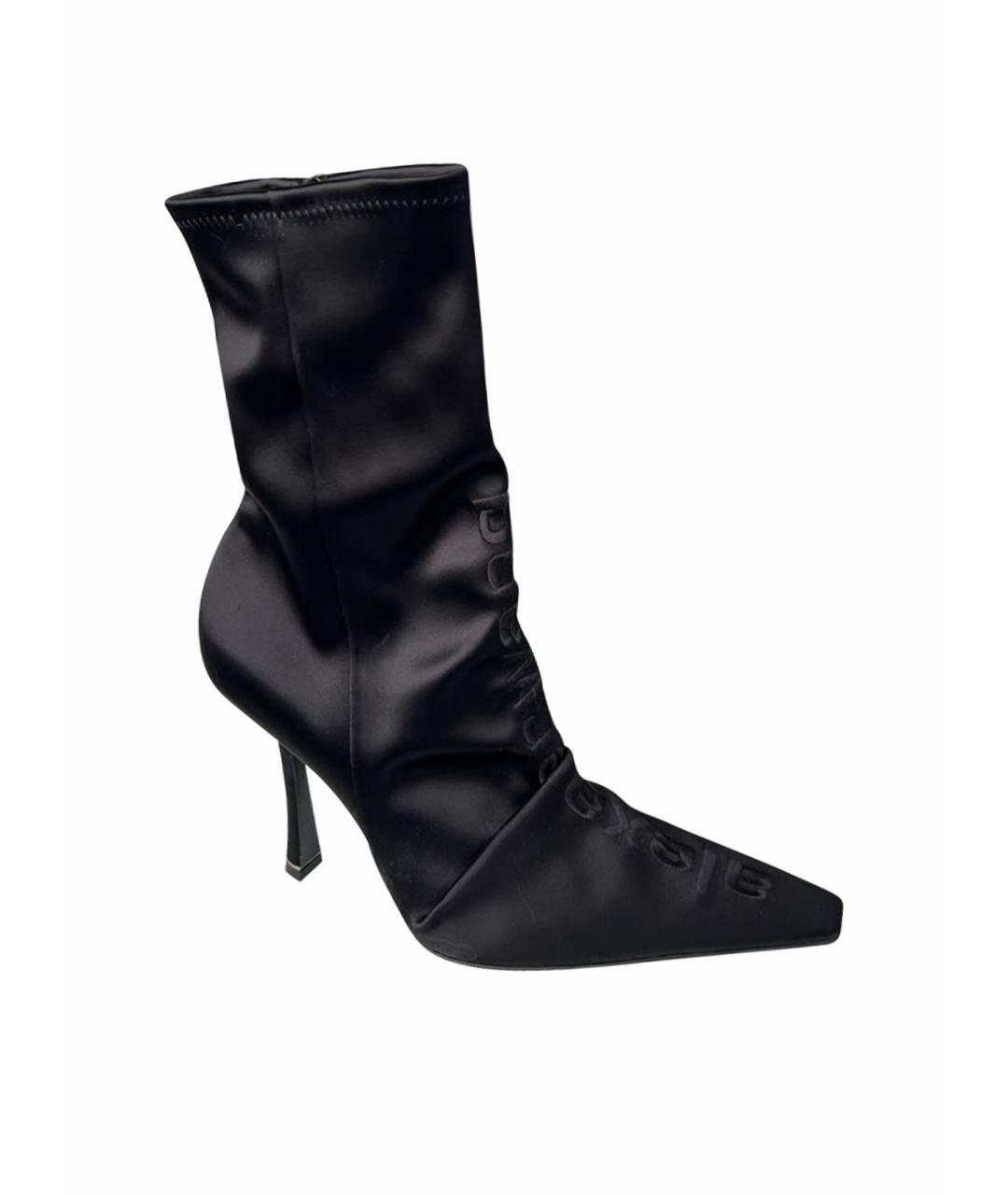 ALEXANDER WANG Черные текстильные ботильоны, фото 1