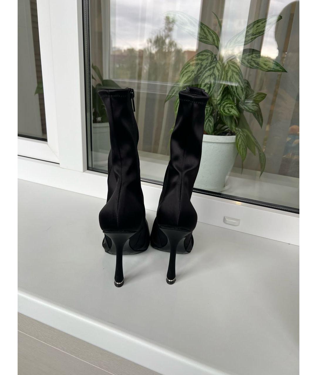 ALEXANDER WANG Черные текстильные ботильоны, фото 3