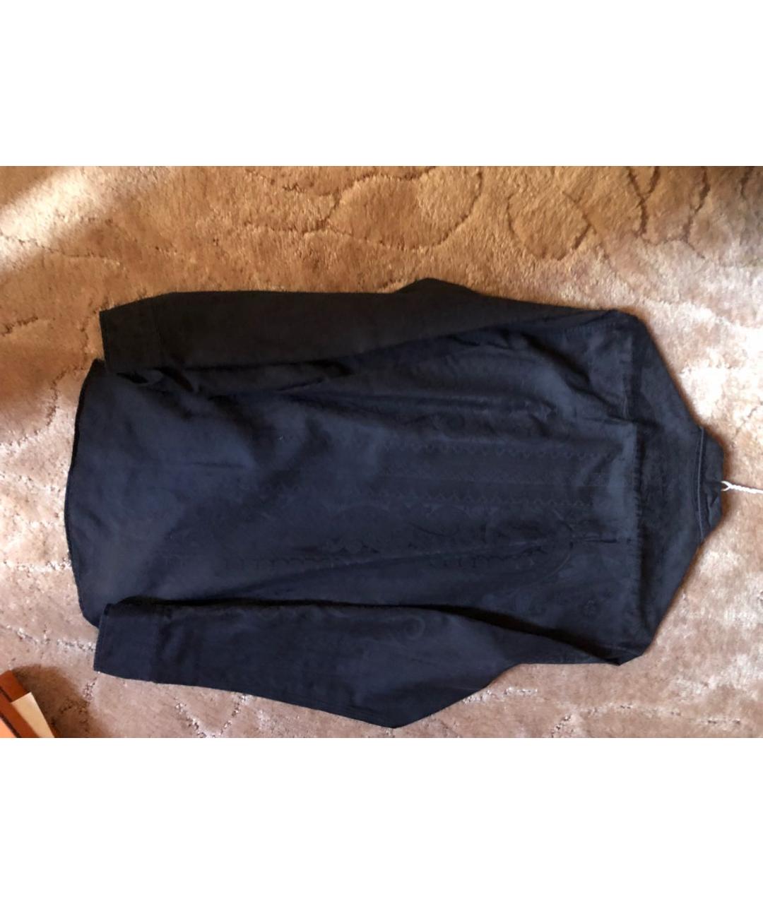 ETRO Черная хлопковая классическая рубашка, фото 2