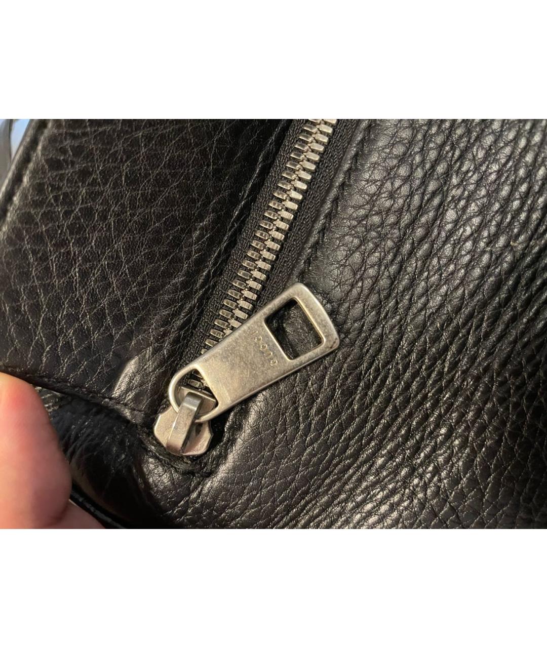 GUCCI Черная кожаная сумка на плечо, фото 4