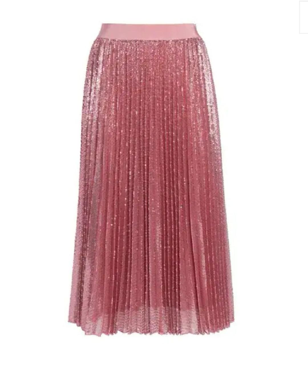 WEEKEND MAX MARA Розовая полиэстеровая юбка миди, фото 1