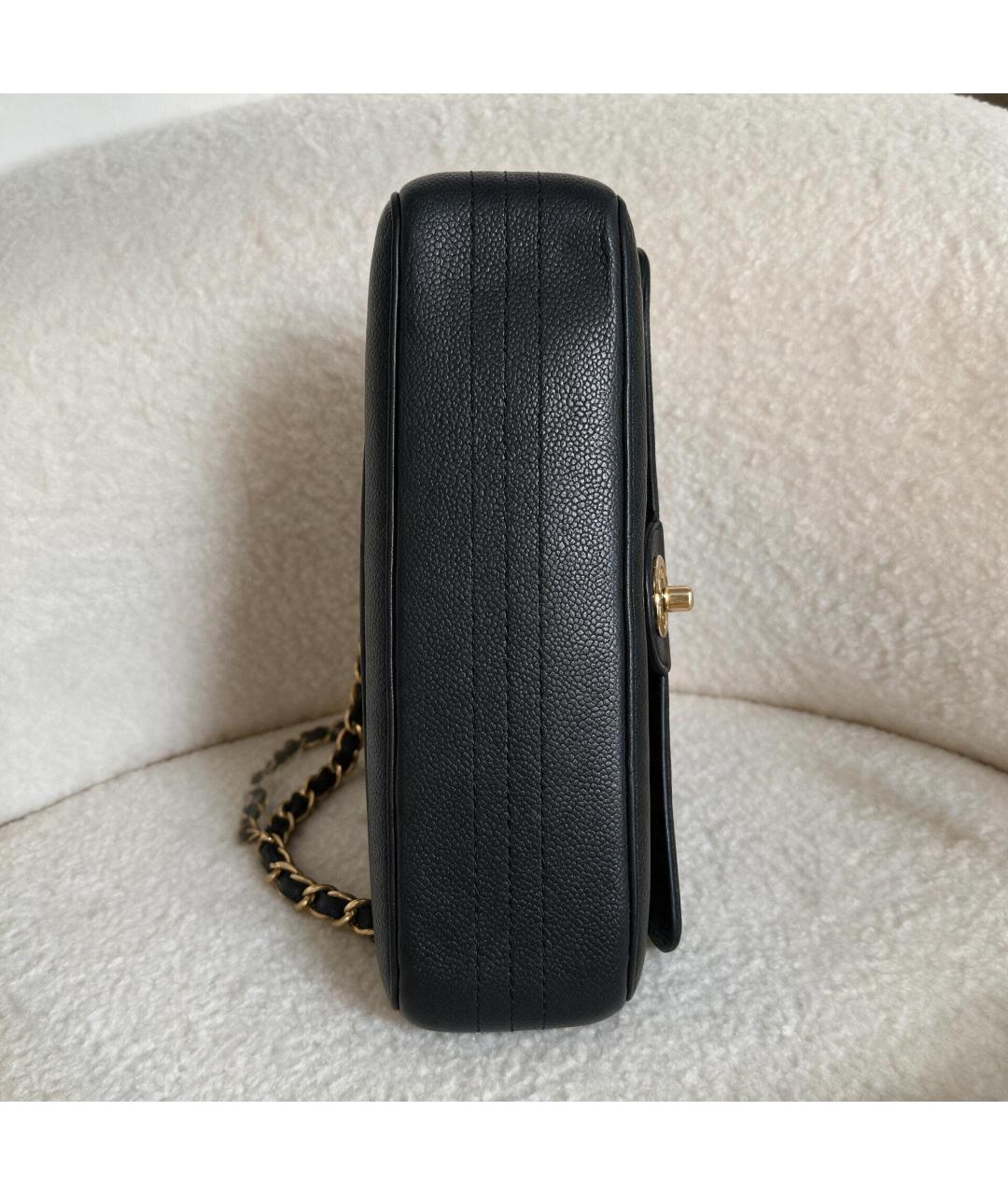 CHANEL Черная кожаная сумка через плечо, фото 4