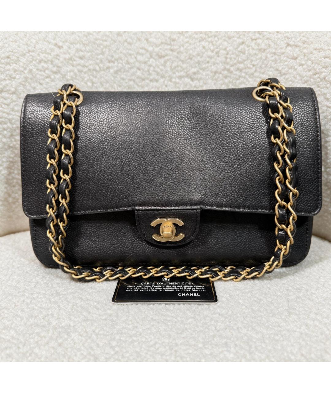 CHANEL Черная кожаная сумка через плечо, фото 8