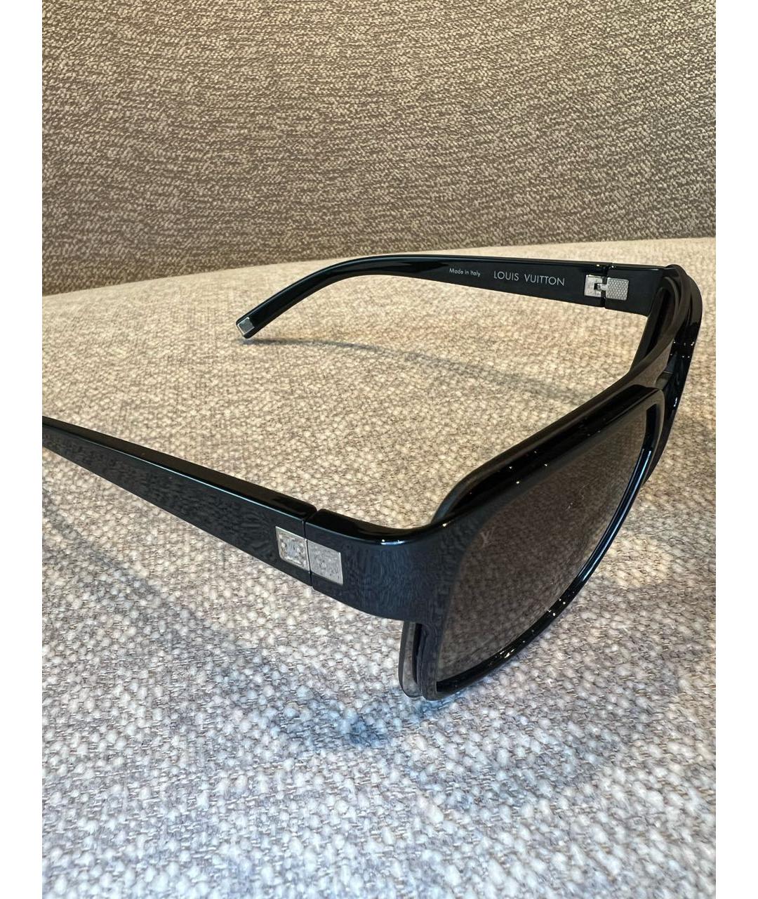 LOUIS VUITTON Черные пластиковые солнцезащитные очки, фото 3