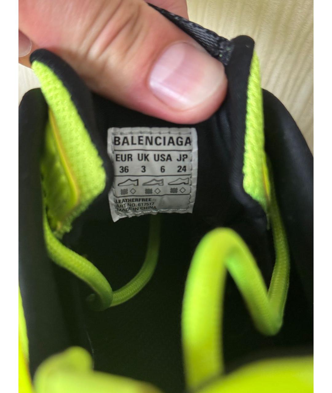 BALENCIAGA Салатовые текстильные кроссовки, фото 6