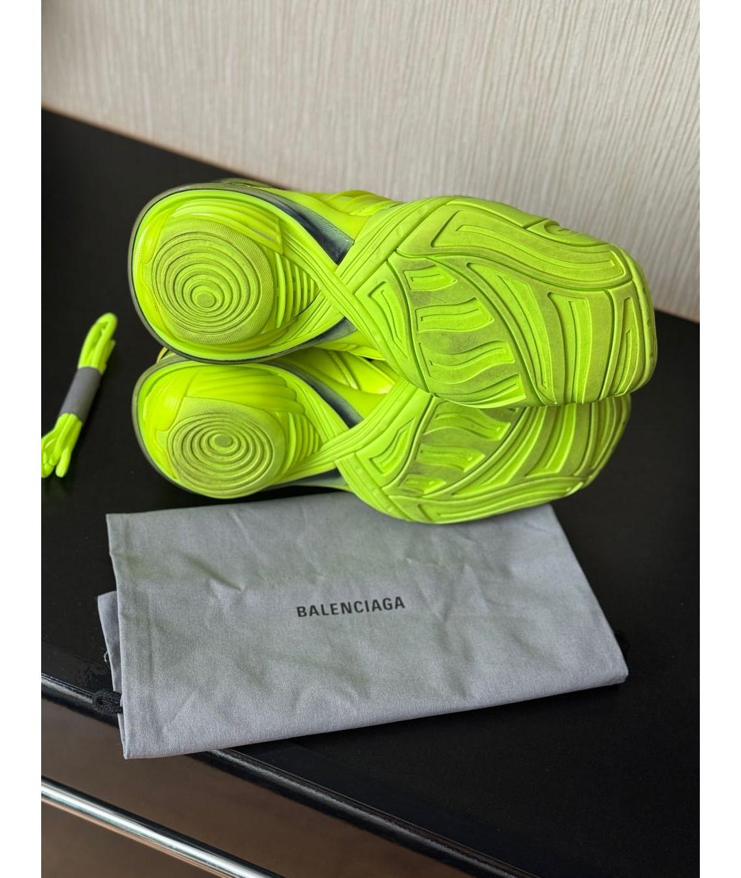 BALENCIAGA Салатовые текстильные кроссовки, фото 7