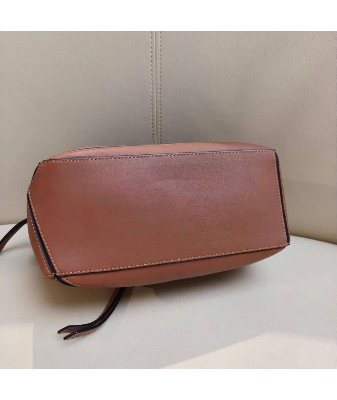 LOEWE Коричневая кожаная сумка через плечо, фото 2
