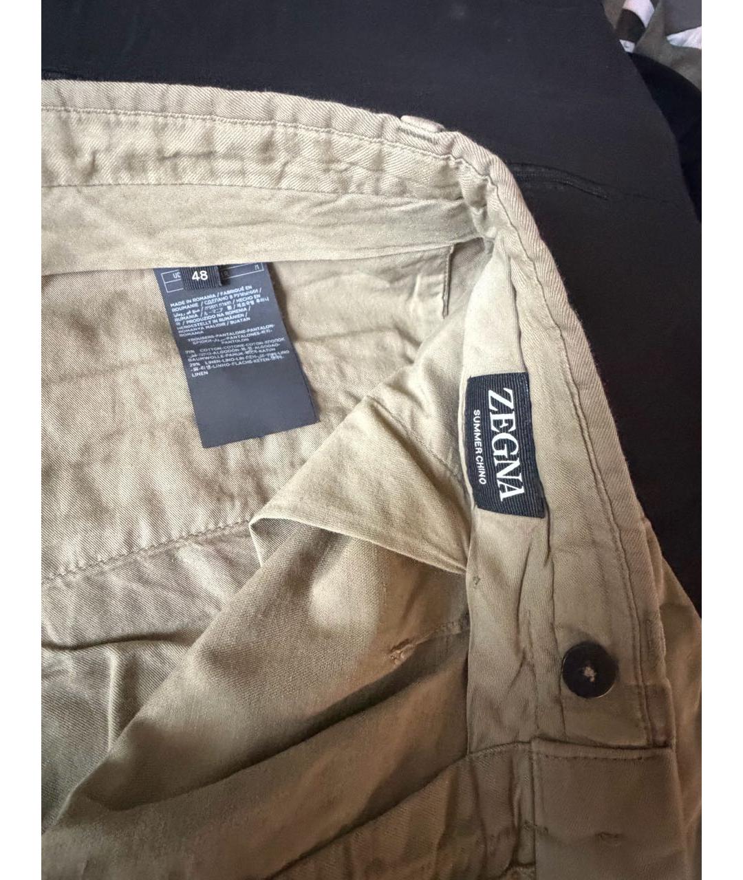 ZEGNA Зеленые хлопковые шорты, фото 4