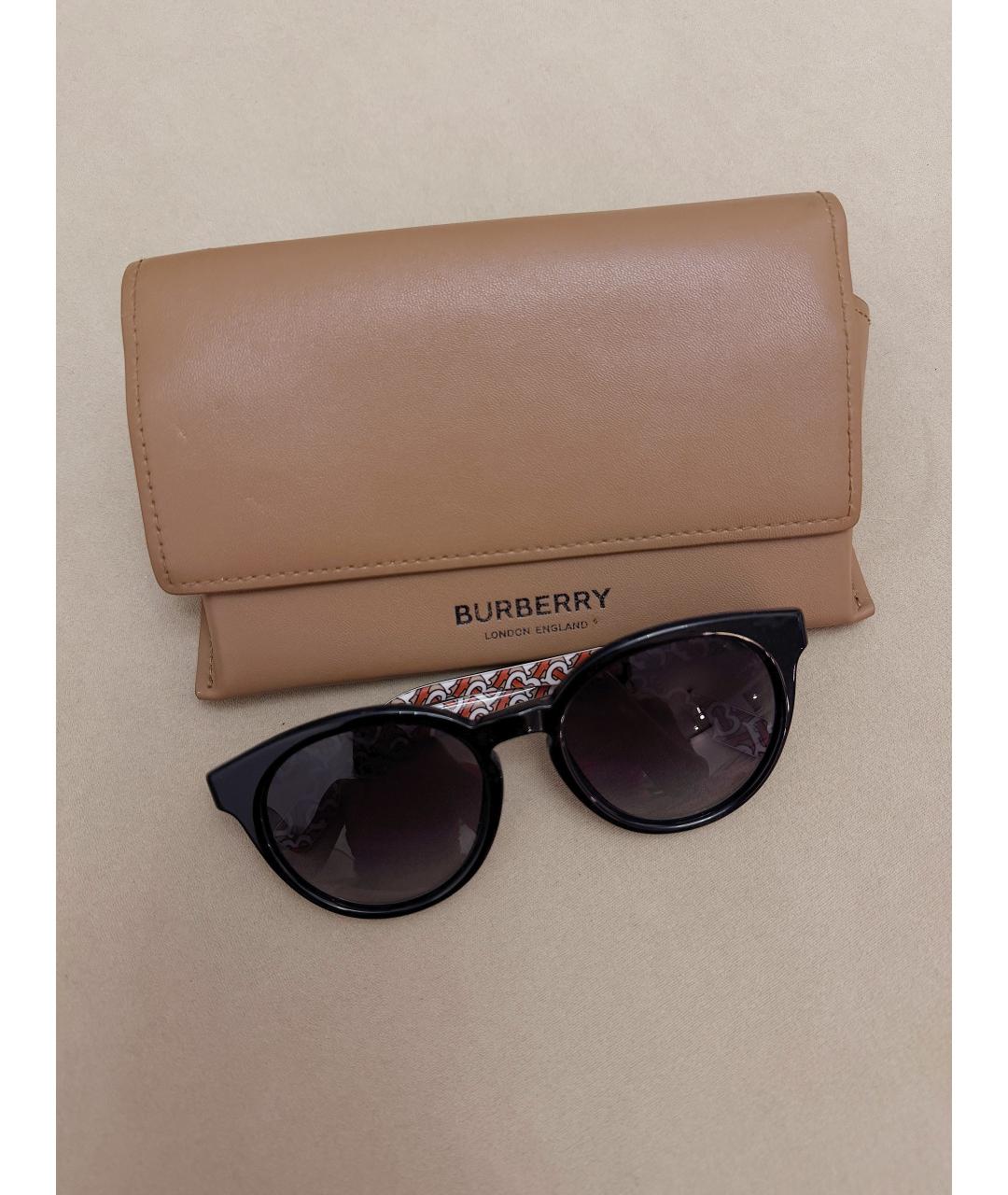 BURBERRY Оранжевые пластиковые солнцезащитные очки, фото 3