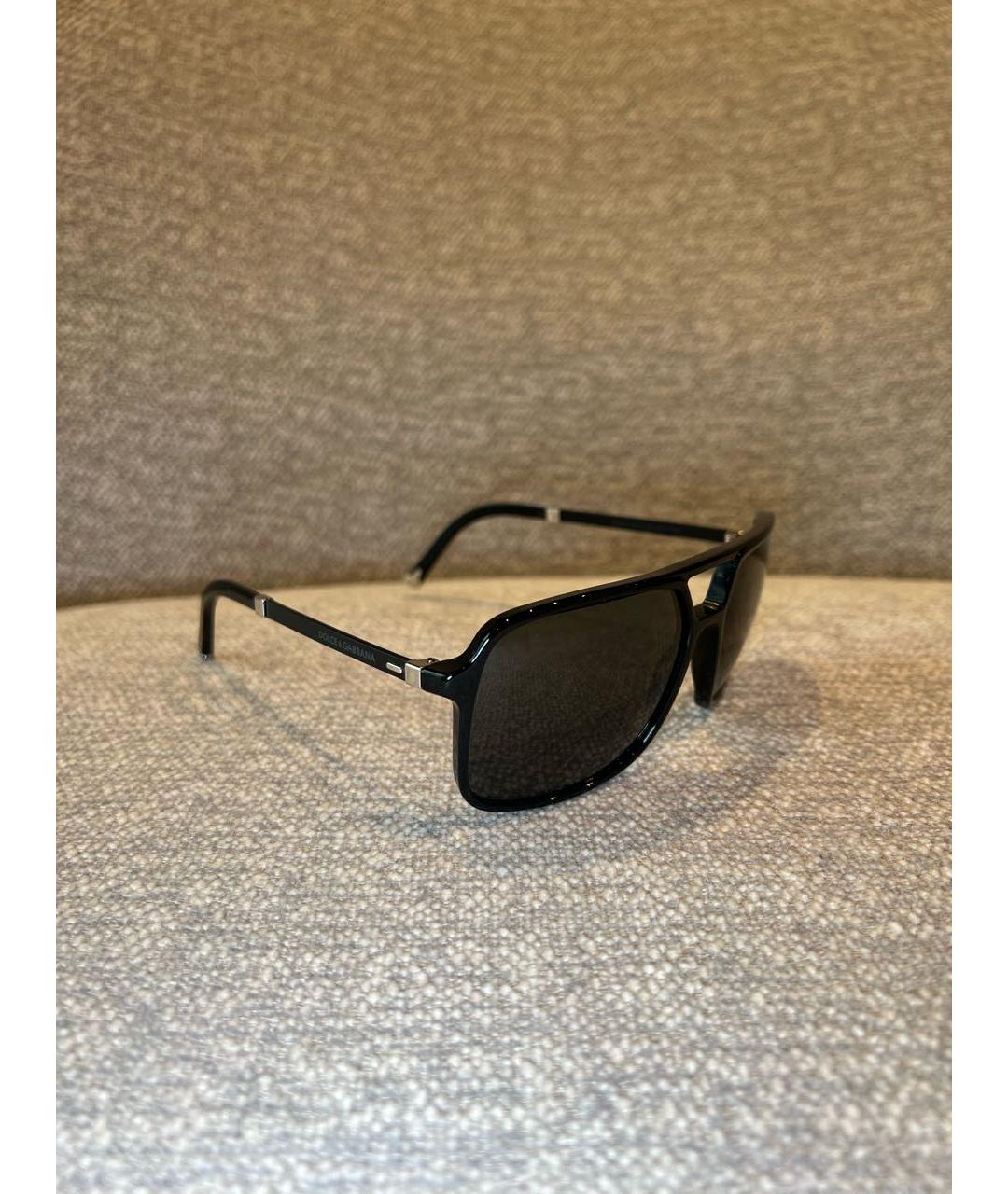 DOLCE&GABBANA Черные пластиковые солнцезащитные очки, фото 2