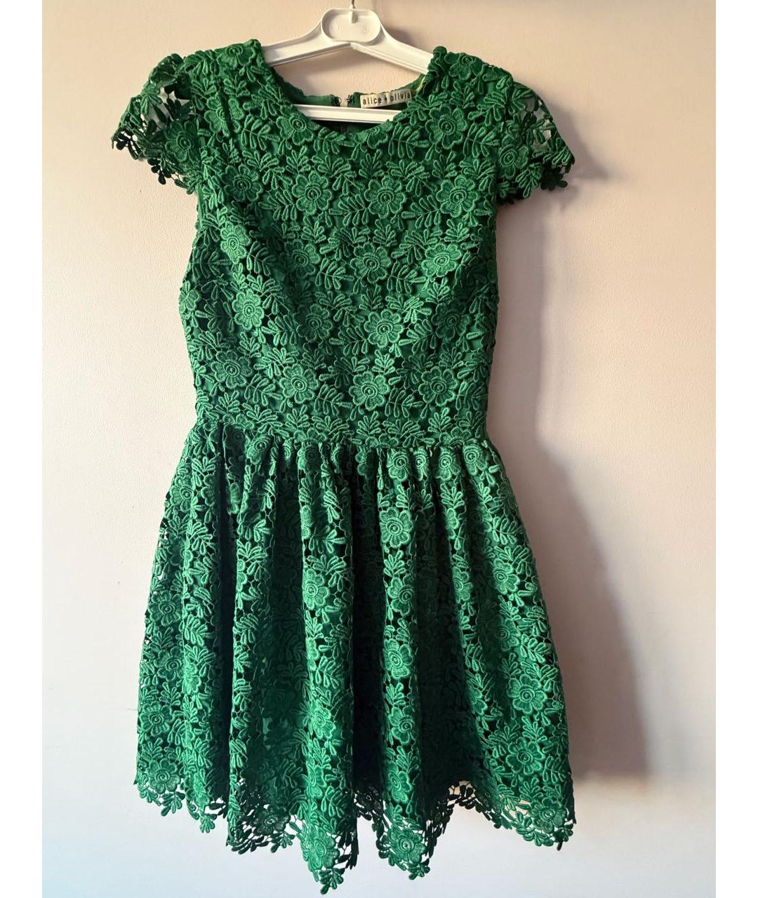 ALICE+OLIVIA Зеленое вечернее платье, фото 5