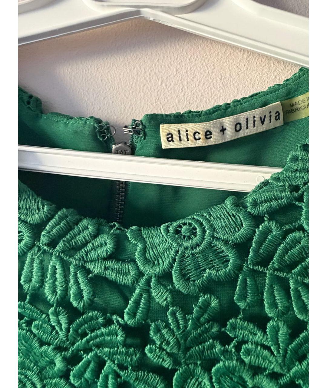 ALICE+OLIVIA Зеленое вечернее платье, фото 3