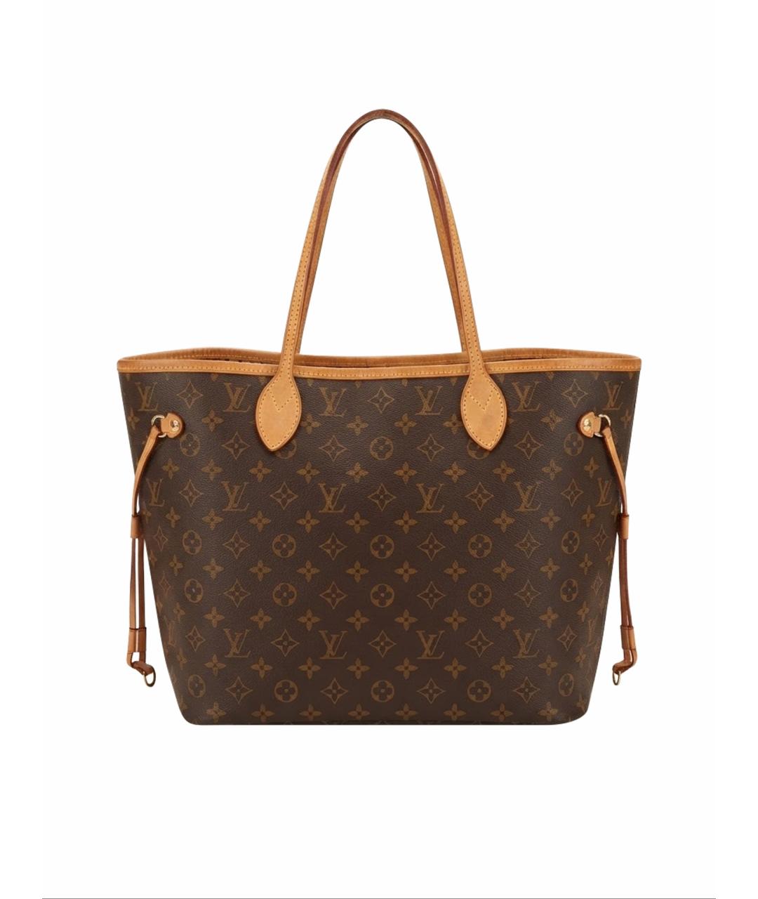LOUIS VUITTON Коричневая кожаная сумка тоут, фото 10