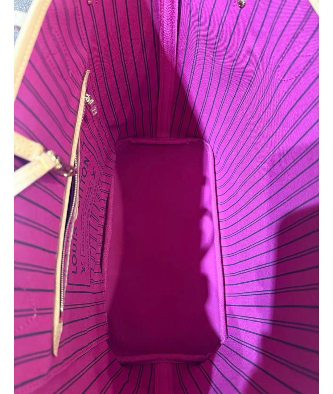 LOUIS VUITTON Коричневая кожаная сумка тоут, фото 5