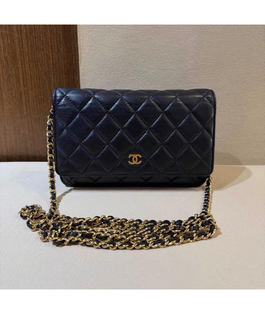 CHANEL Черная кожаная сумка через плечо, фото 8
