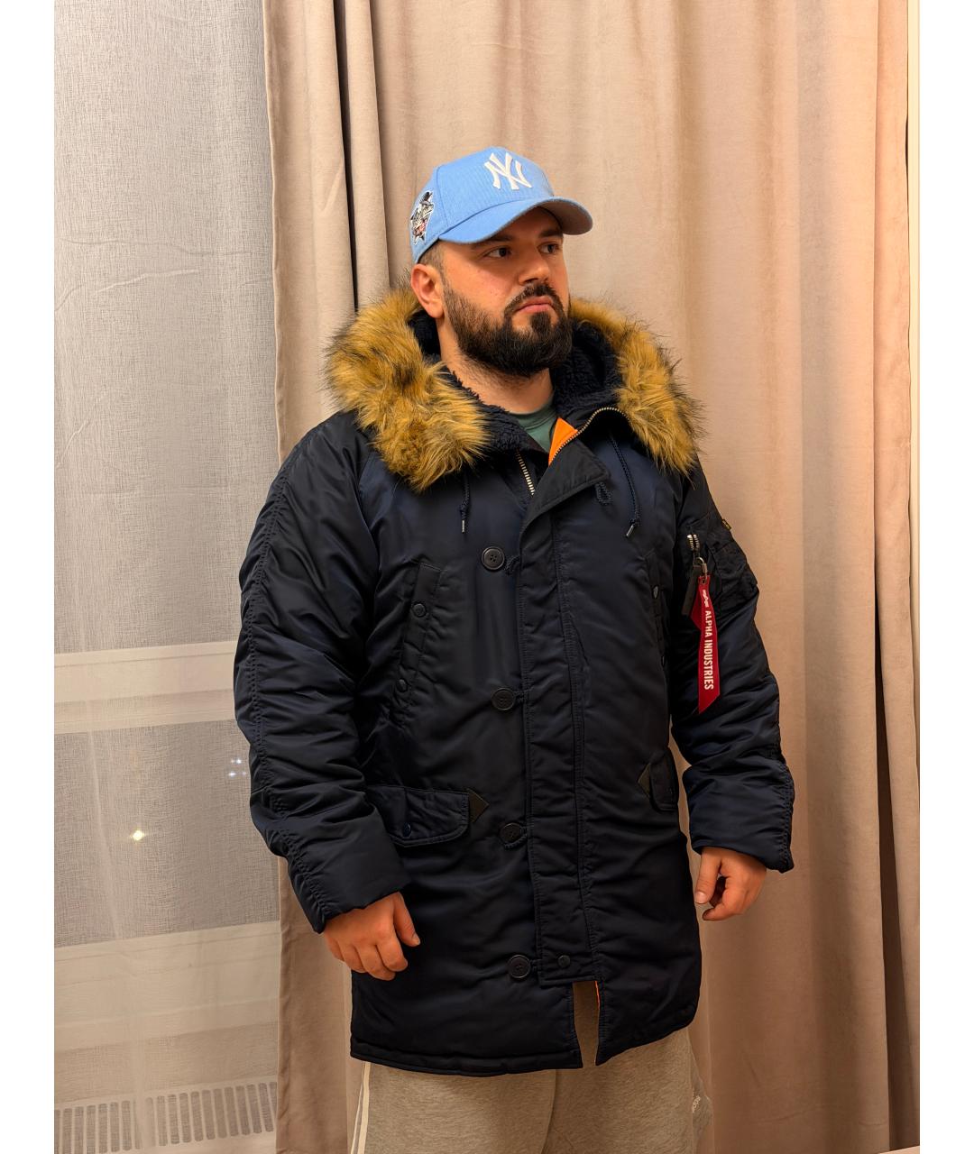 ALPHA INDUSTRIES Темно-синяя куртка, фото 8
