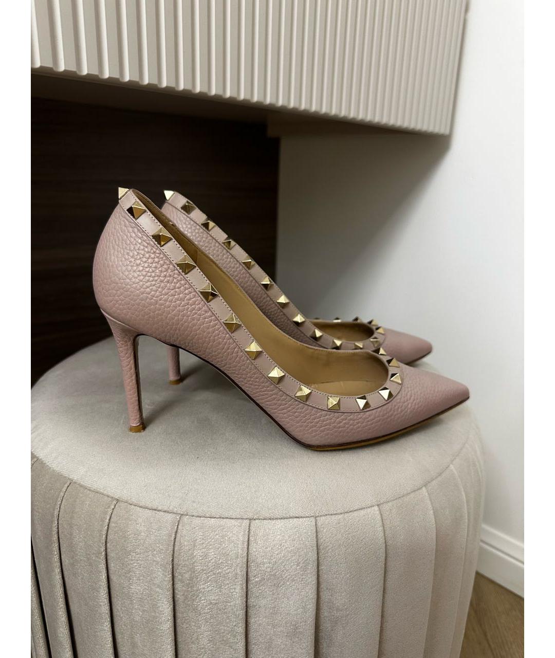 VALENTINO Розовые кожаные туфли, фото 8