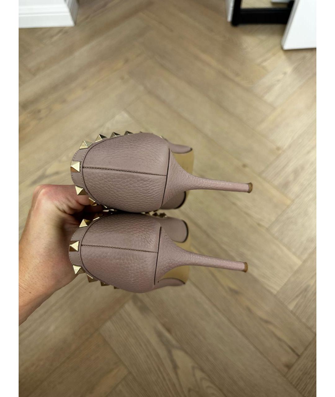 VALENTINO Розовые кожаные туфли, фото 6