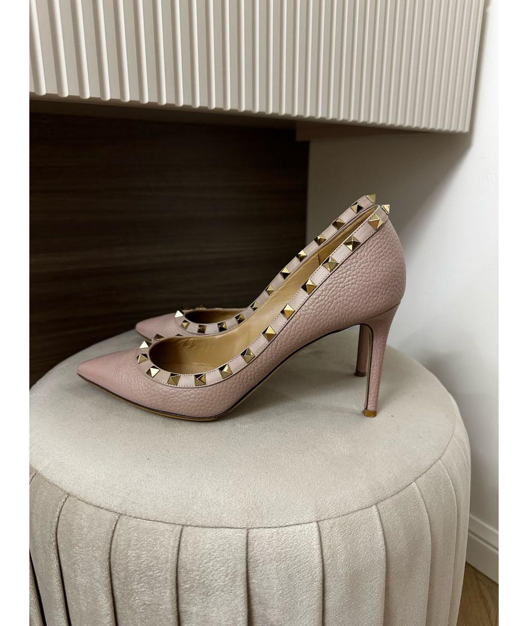 VALENTINO Розовые кожаные туфли, фото 3