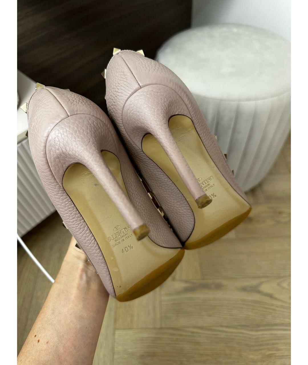 VALENTINO Розовые кожаные туфли, фото 7