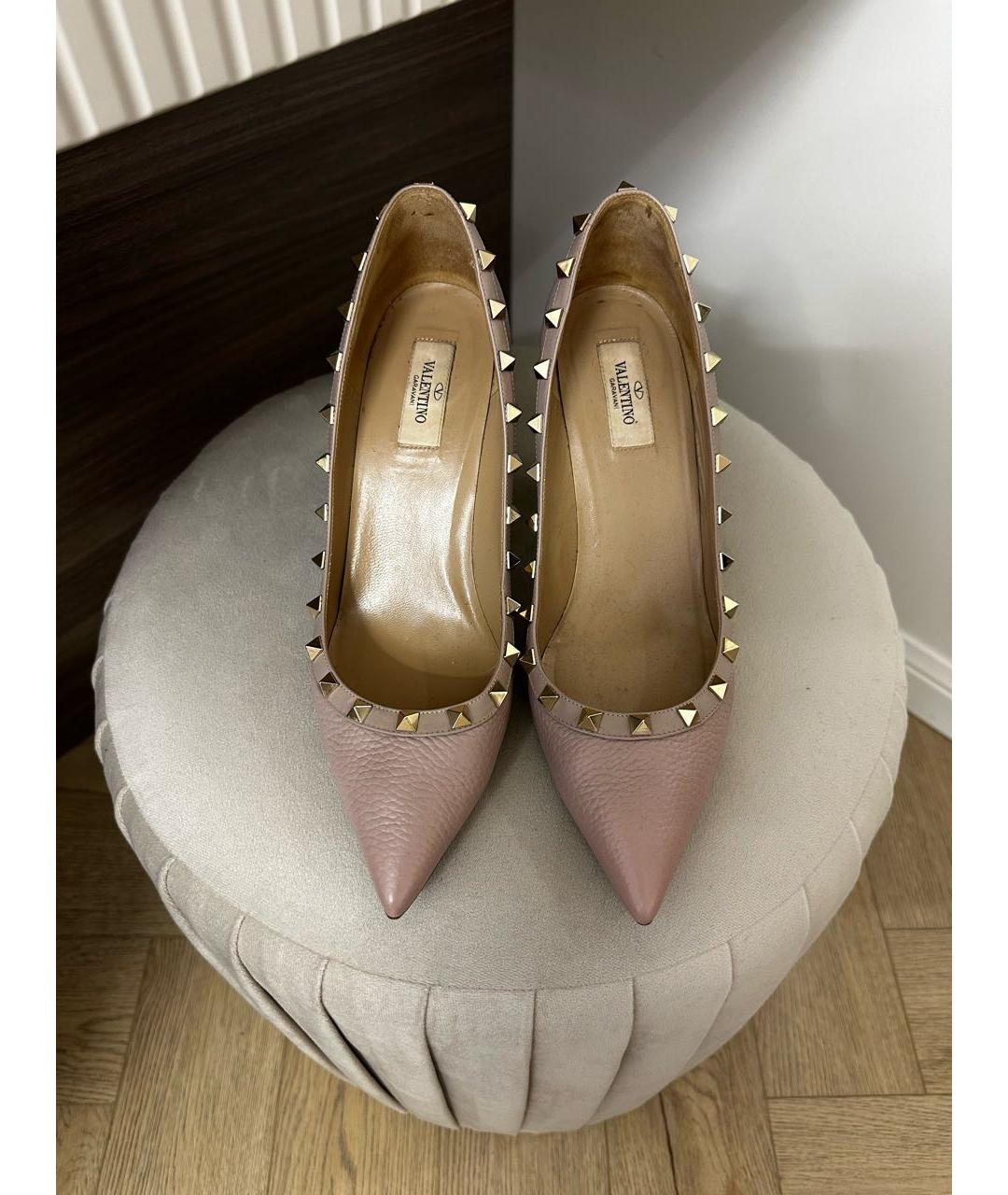 VALENTINO Розовые кожаные туфли, фото 2