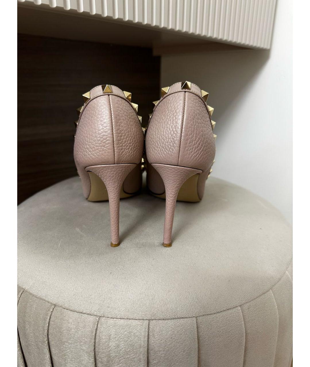 VALENTINO Розовые кожаные туфли, фото 4