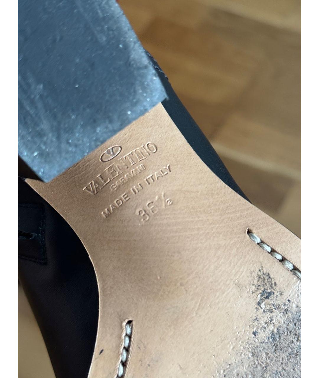 VALENTINO Черные кожаные ботильоны, фото 8