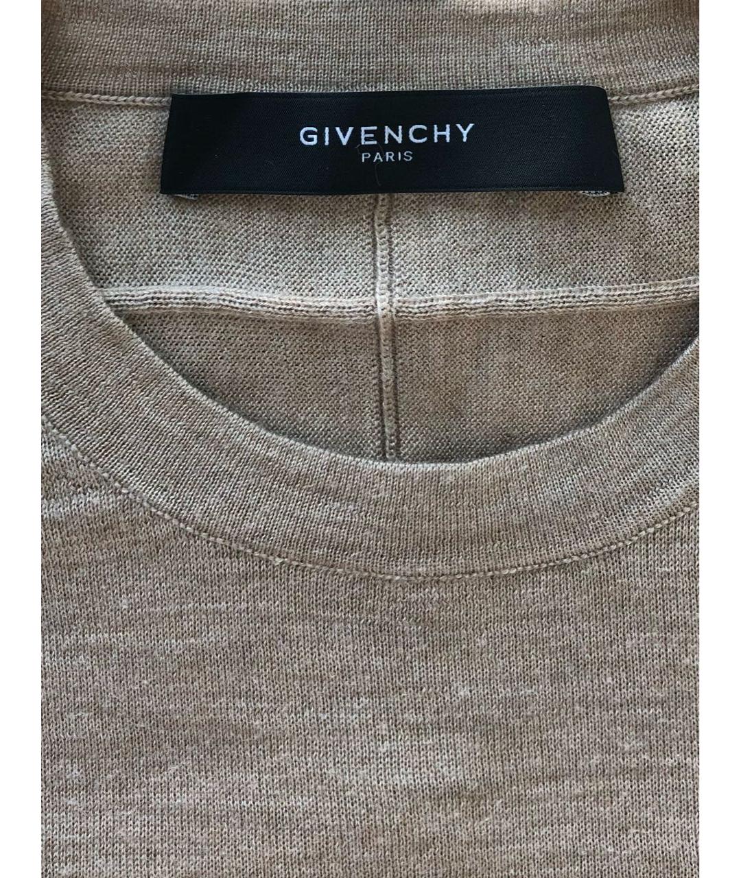 GIVENCHY Бежевый шерстяной джемпер / свитер, фото 4