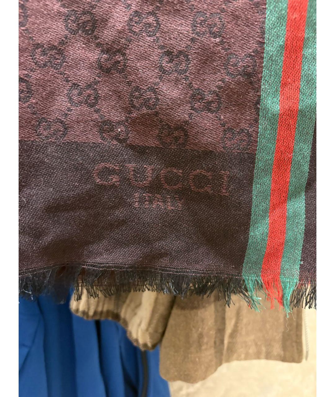 GUCCI Мульти шерстяной шарф, фото 3