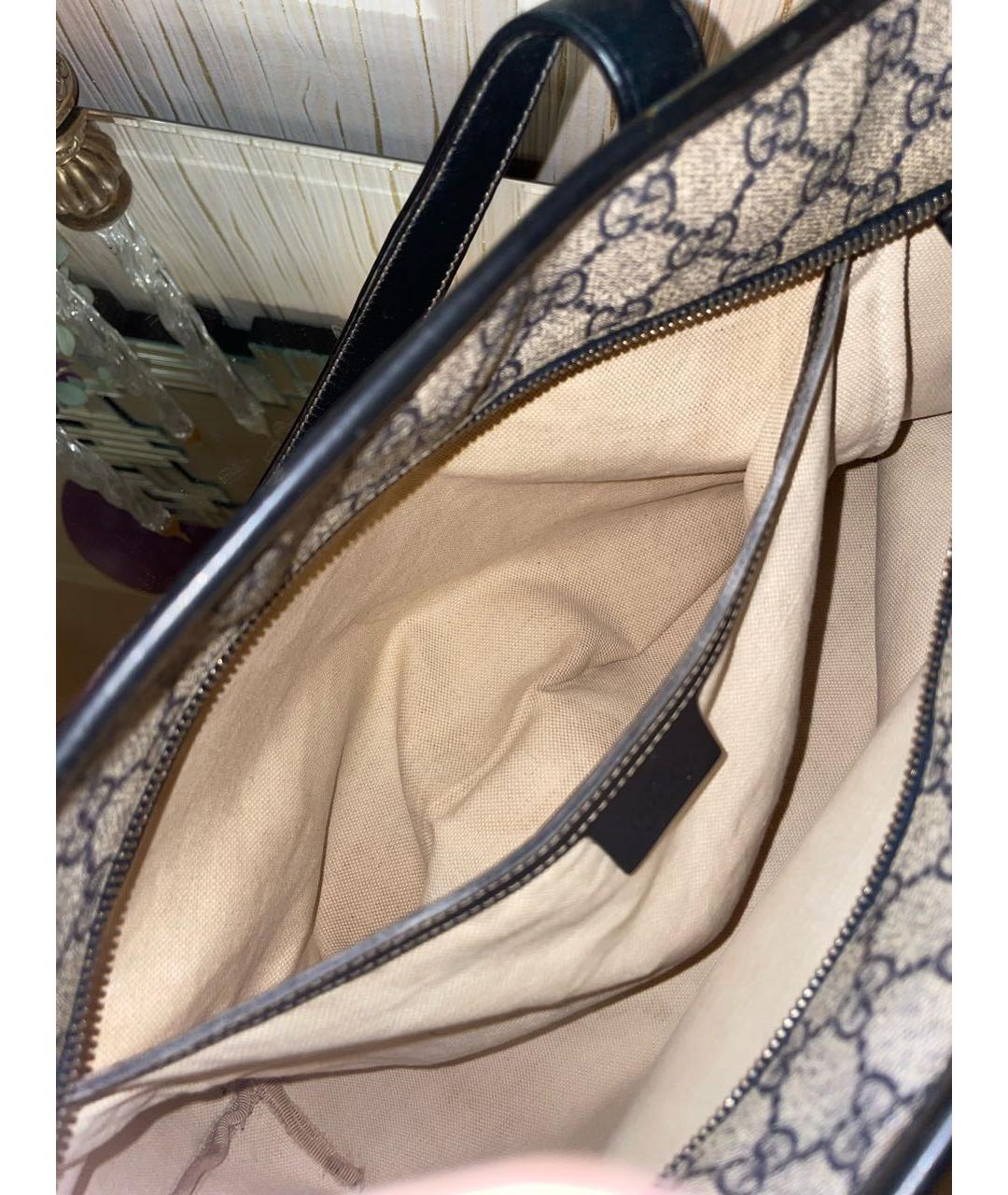 GUCCI Бежевая сумка через плечо из канвы, фото 8