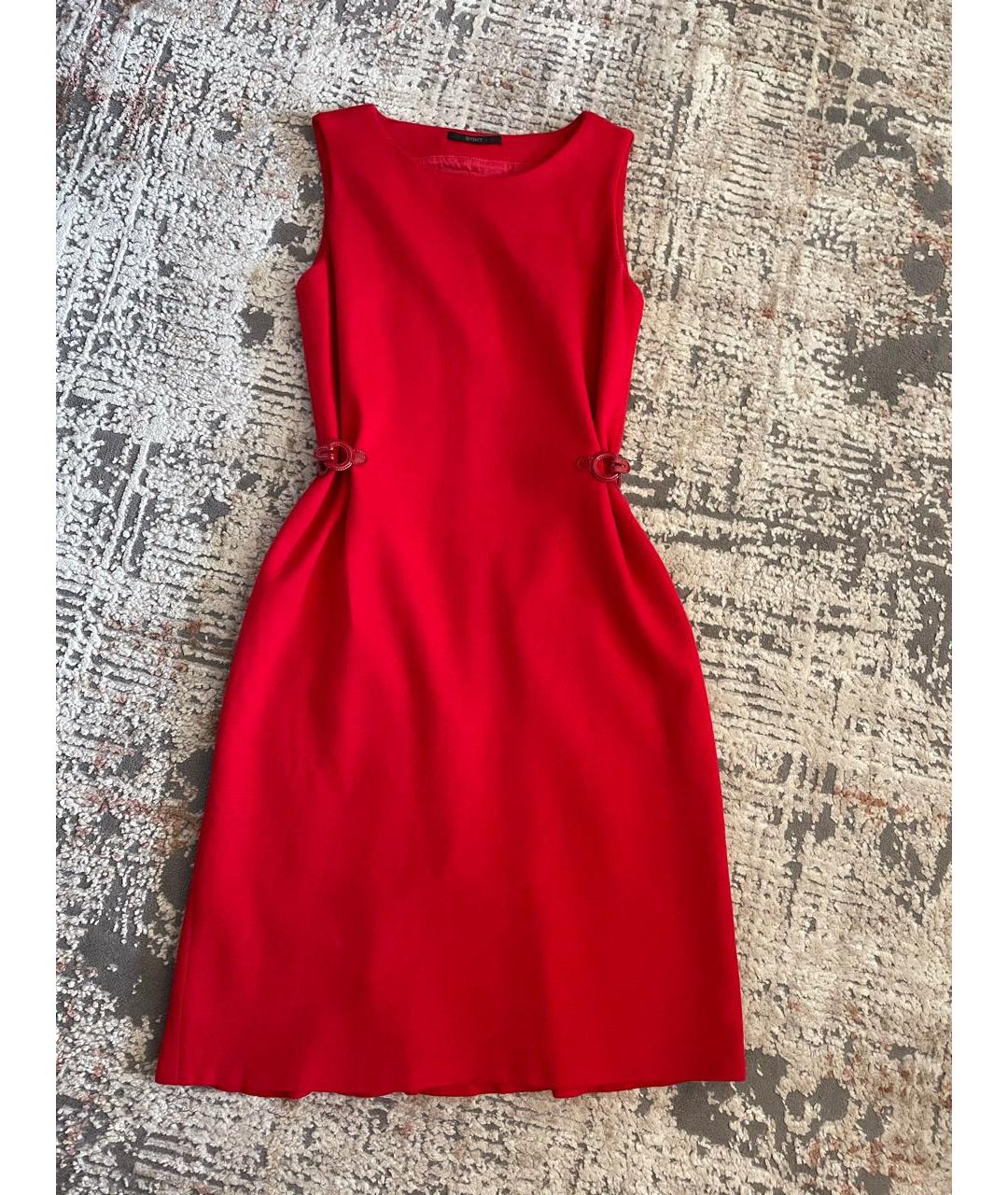 SEVENTY Красное шерстяное повседневное платье, фото 3