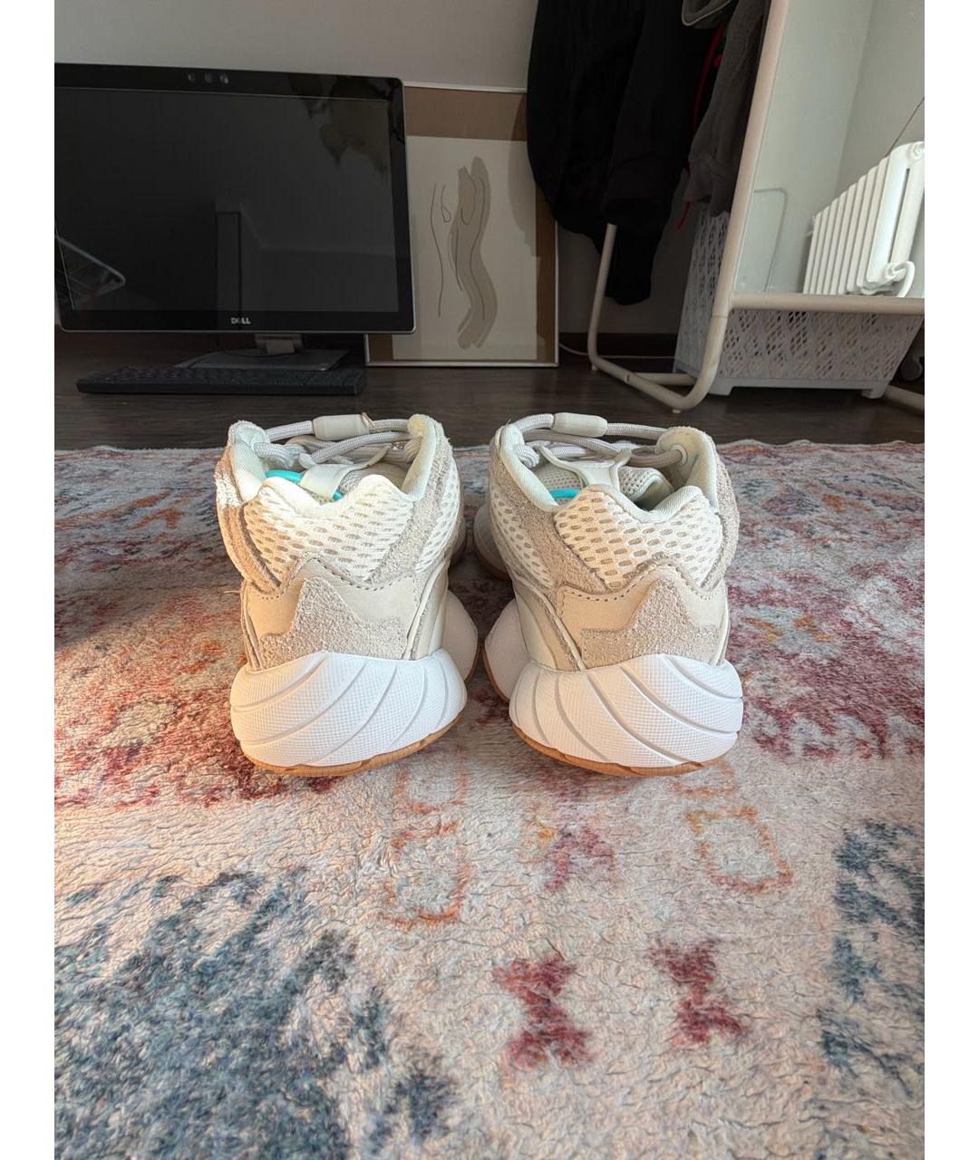 ADIDAS YEEZY Бежевые замшевые кроссовки, фото 4