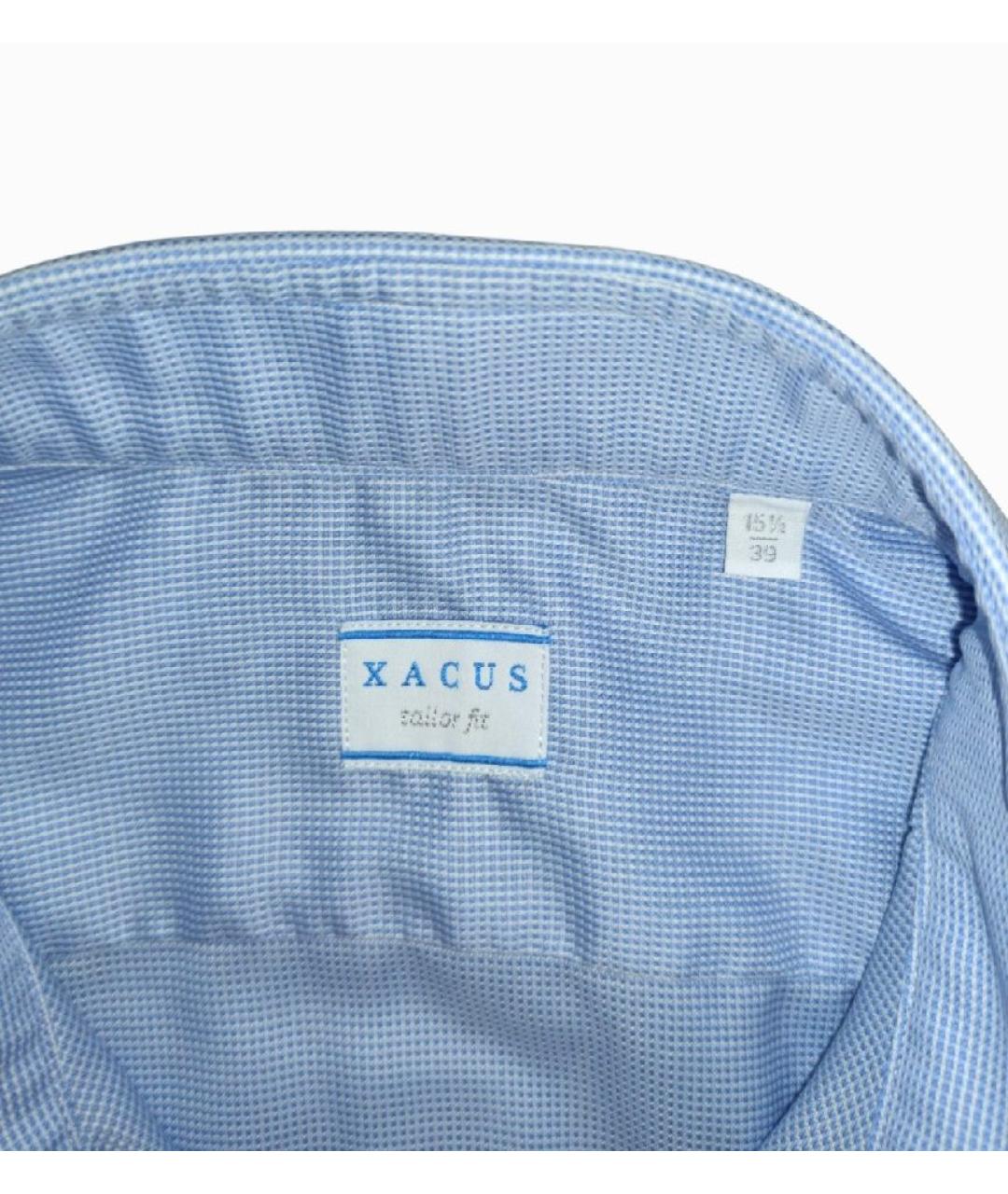XACUS Голубая хлопковая классическая рубашка, фото 7