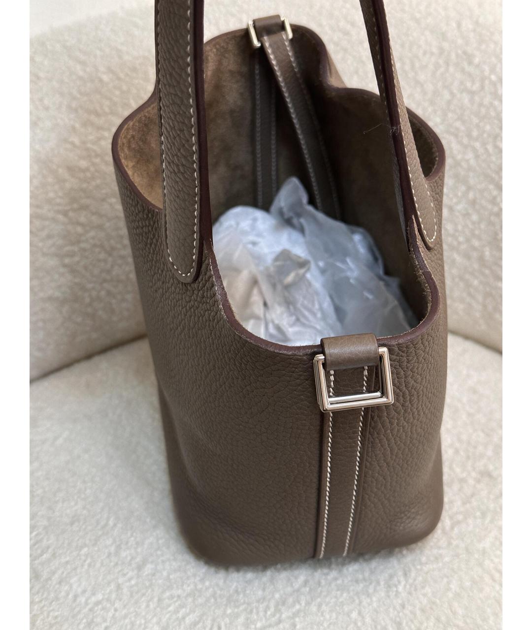 HERMES Коричневая кожаная сумка через плечо, фото 2