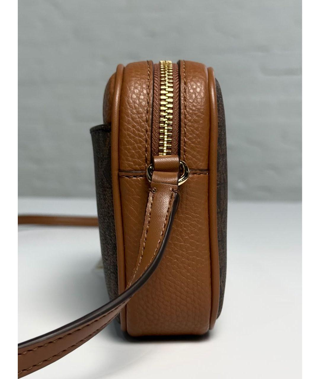 MICHAEL KORS Коричневая сумка через плечо из канвы, фото 3