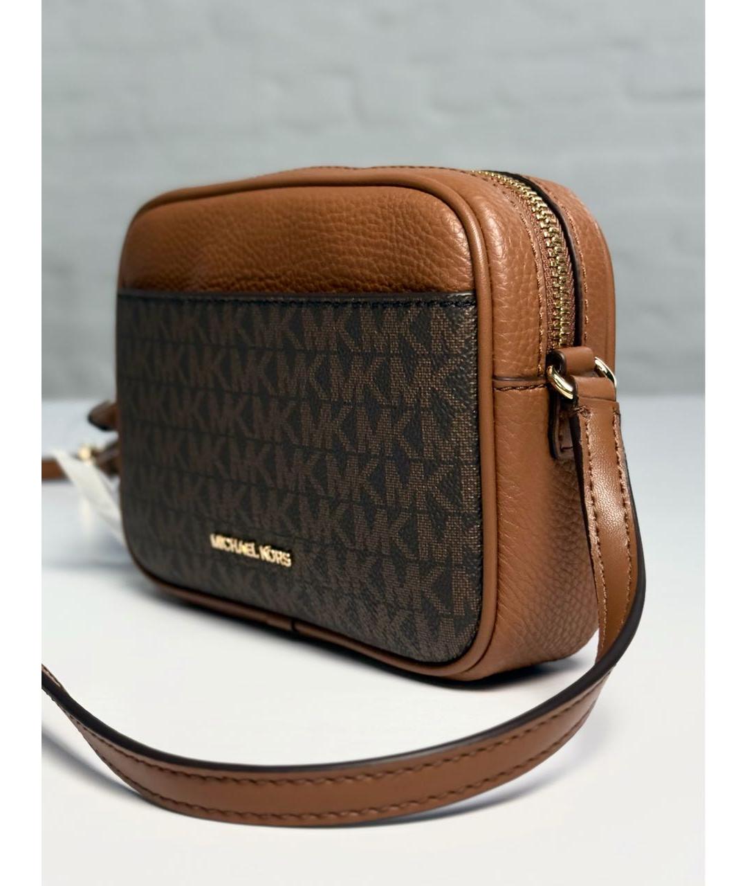 MICHAEL KORS Коричневая сумка через плечо из канвы, фото 2