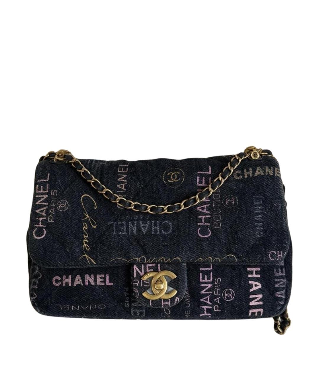 CHANEL Черная тканевая сумка через плечо, фото 1