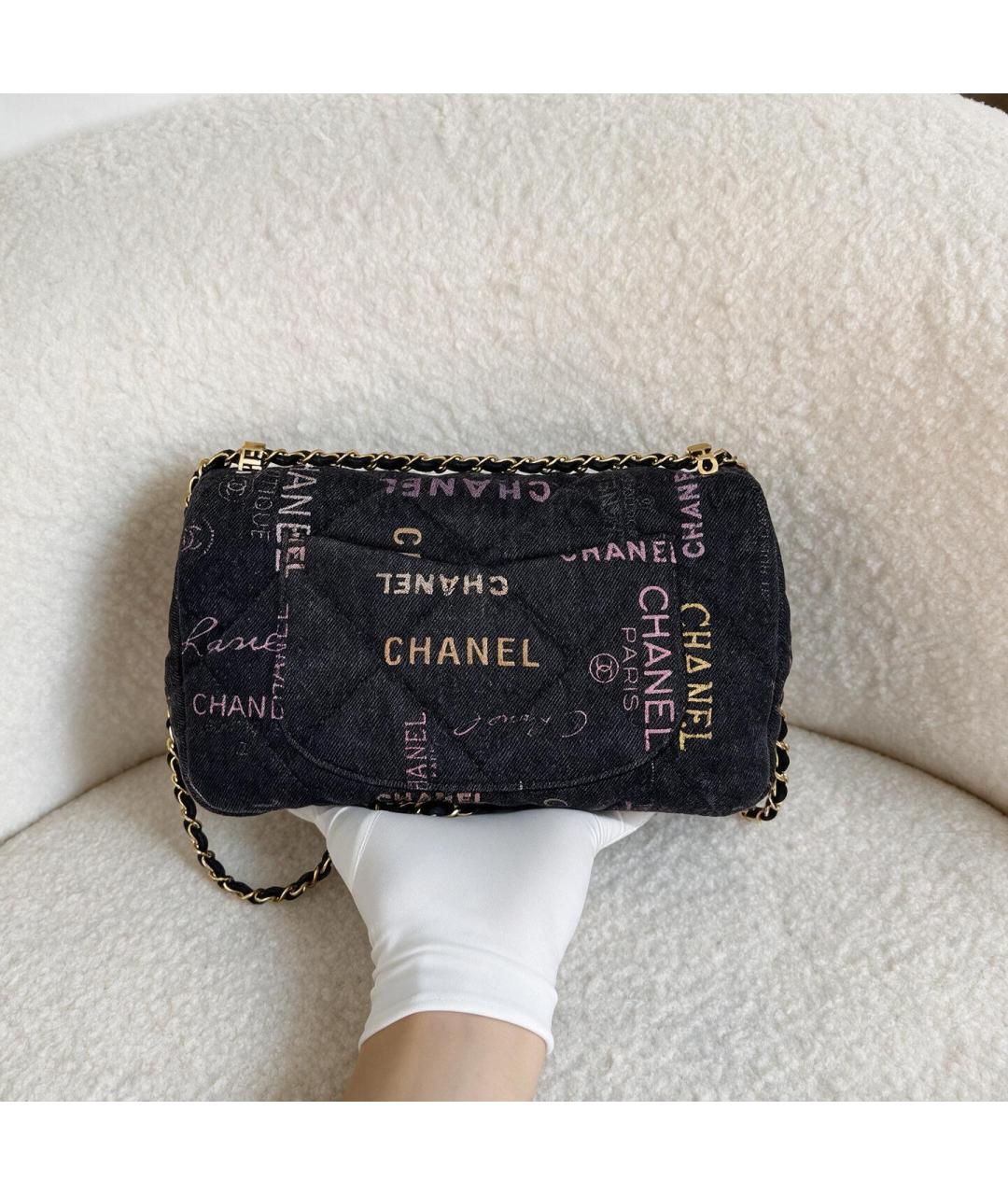 CHANEL Черная тканевая сумка через плечо, фото 2